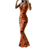 Arlette Elegant Maxi Dress in Orange