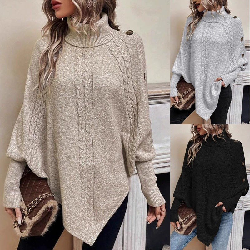 Arlette Knit Sweater with Stand Collar