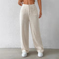 Arlette Linen Trousers with Elastic Waist and Pockets