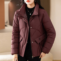 Arlette Quilted Jacket in Wine Red