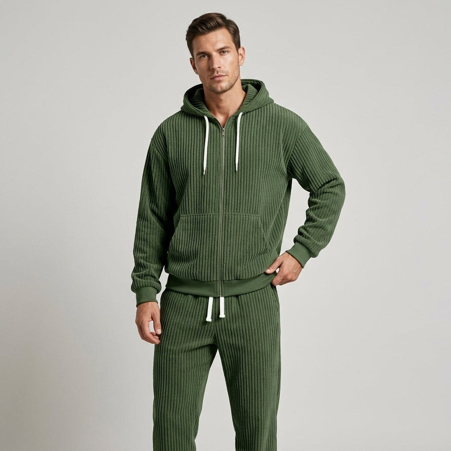 Ashford Corduroy Set in Army Green