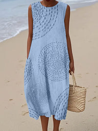 Ashleigh™ Sleeveless Maxi Dress with Textured Design in Sky Blue