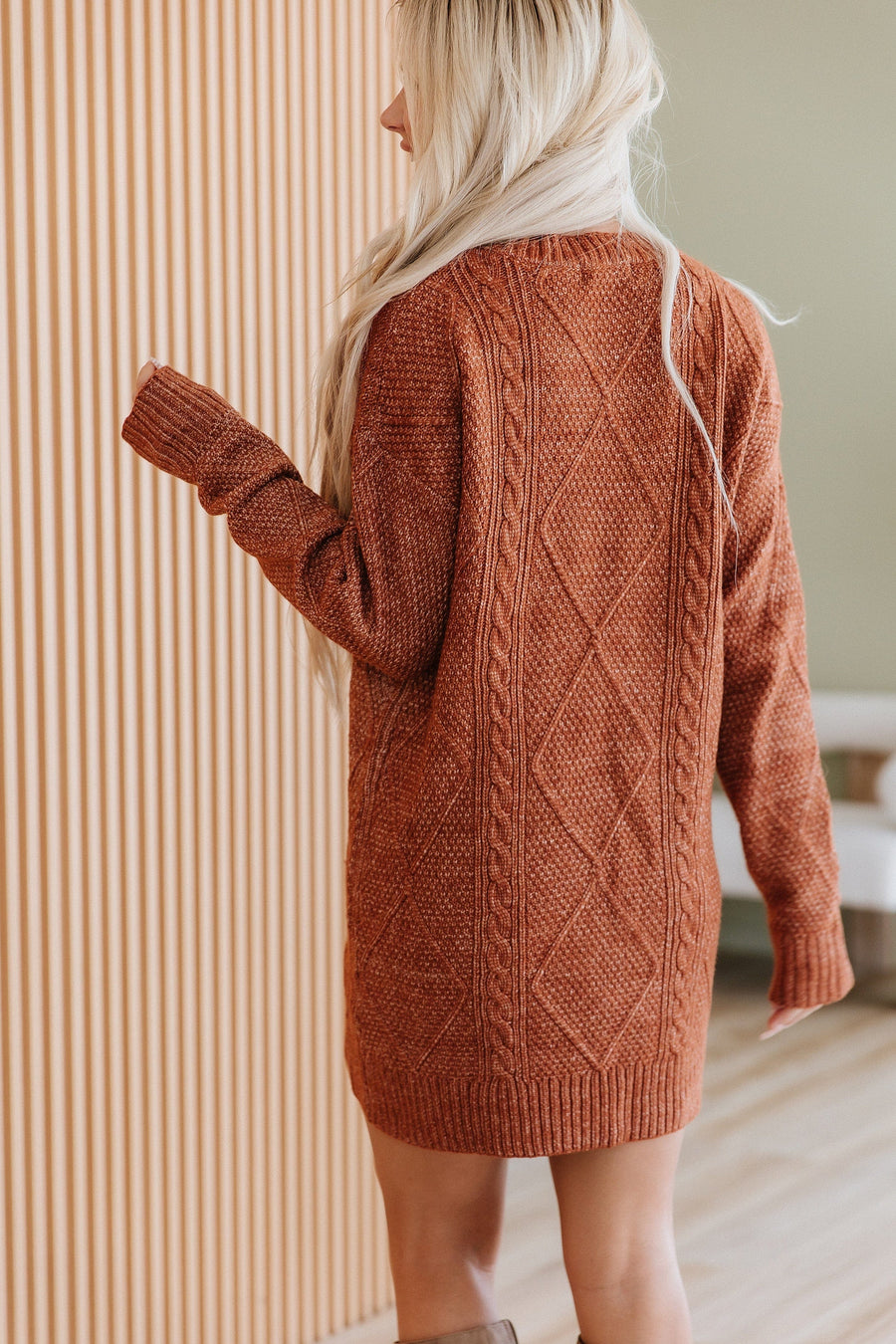 Ashley Cable Knit Midi Dress