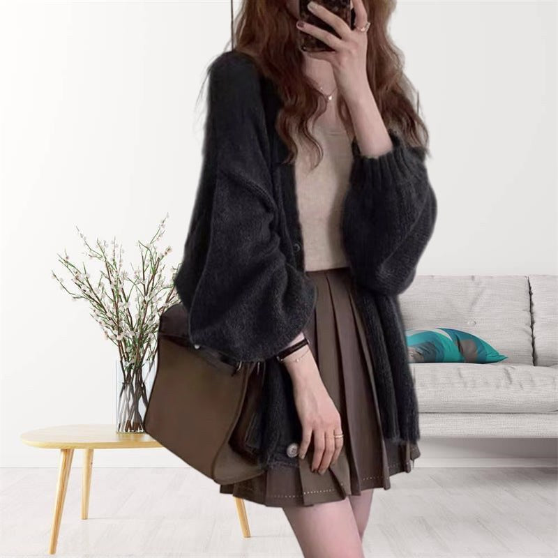 Astrid Knit Cardigan in Black