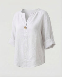 Astrid Lightweight Linen Tunic in Black