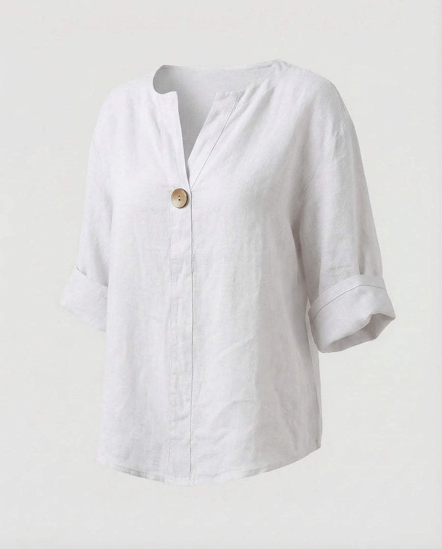 Astrid Lightweight Linen Tunic in Black