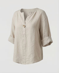 Astrid Lightweight Linen Tunic in Grey