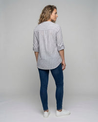 Astrid Linen Shirt with Striped