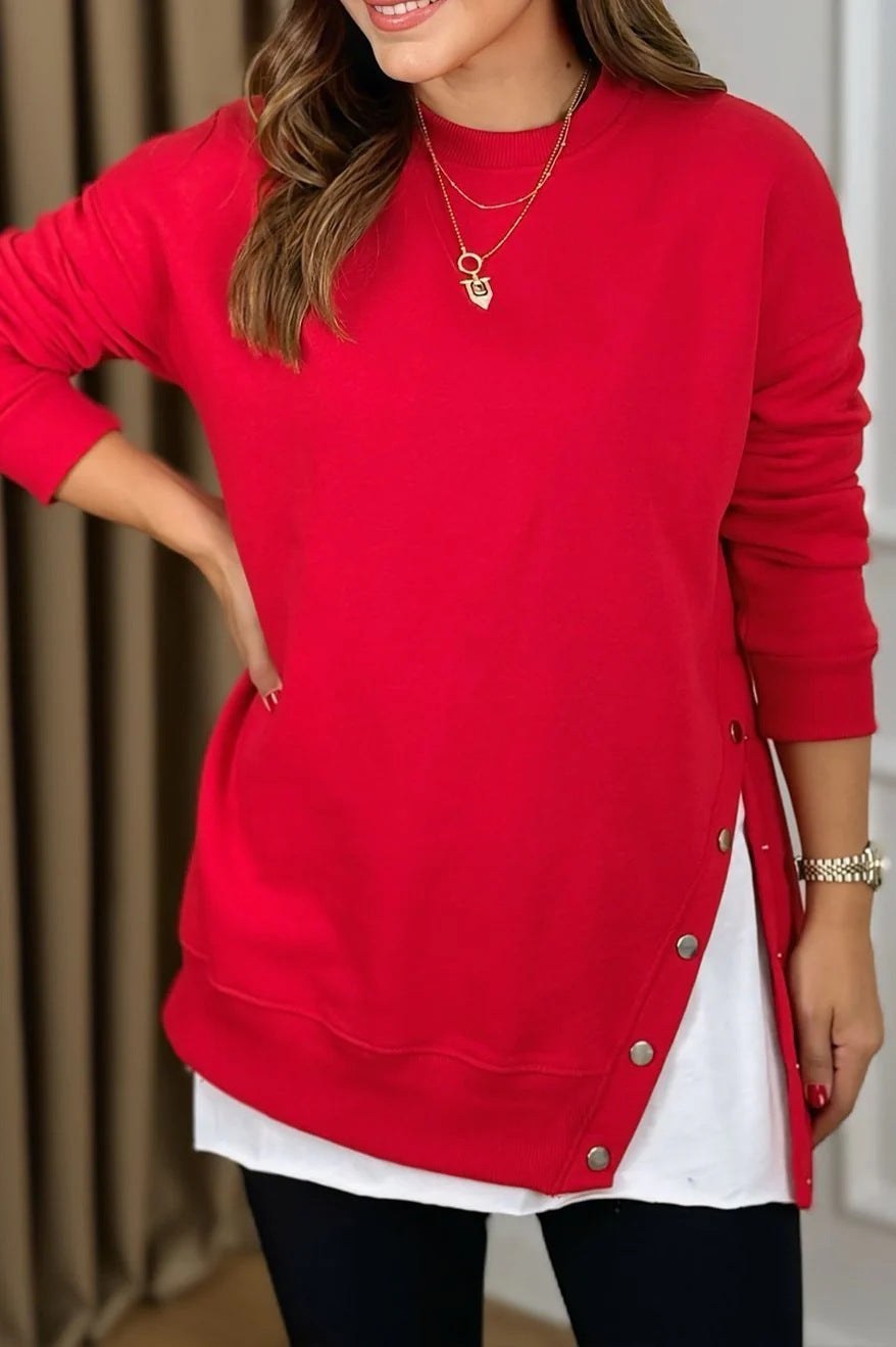 Astrid Sweater in Red