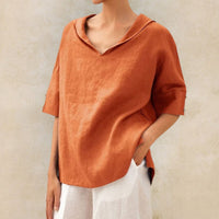 Astrid Women's Relaxed V-Neck Pullover Top