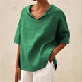 Astrid Women's Relaxed V-Neck Pullover Top