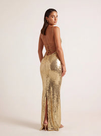 Atari Maxi Dress Gold - back