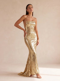 Atari Maxi Dress Gold - editorial