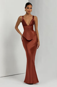 Felicity Maxi Skirt - Rust