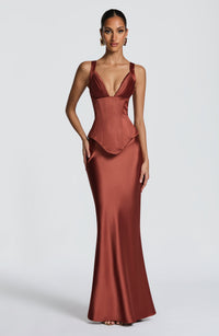 Felicity Maxi Skirt - Rust