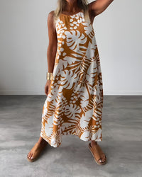 Audrey Elegant Sleeveless Dress in Blue
