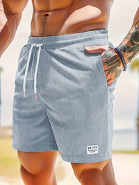 August Comfortable Shorts in Light Grey Blue