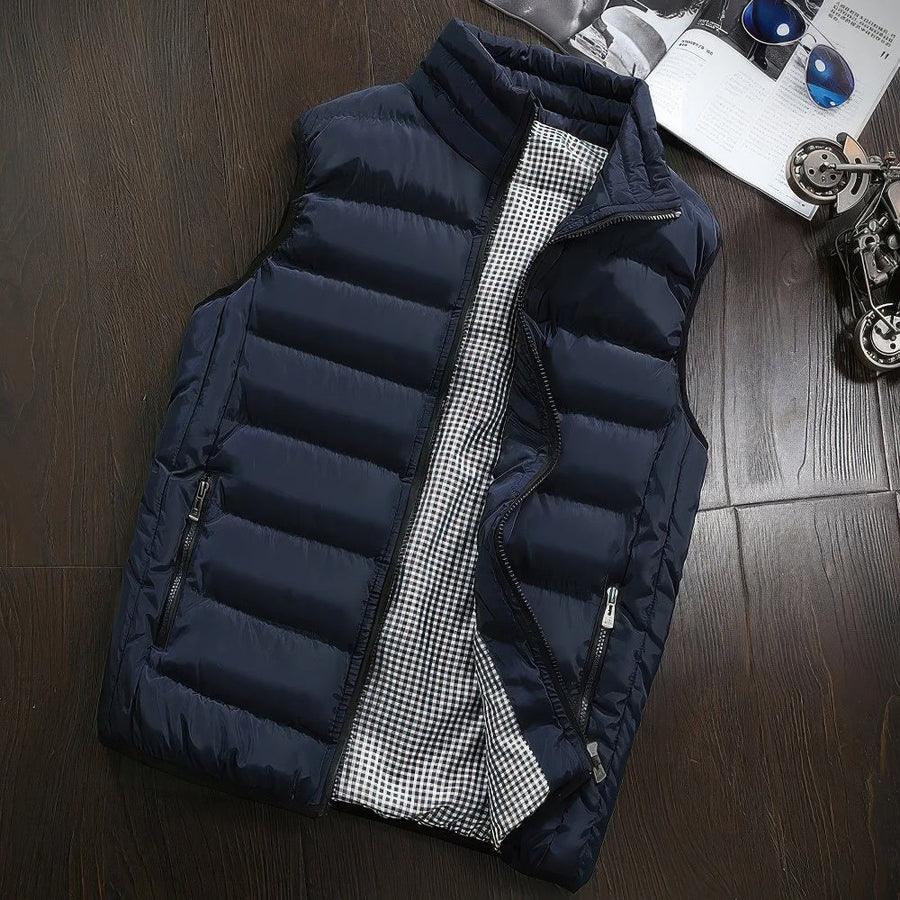 Augustin Casual Vest with Sleeveless in Blue