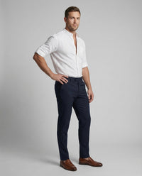 Augustin Linen Shirt with Stand Collar