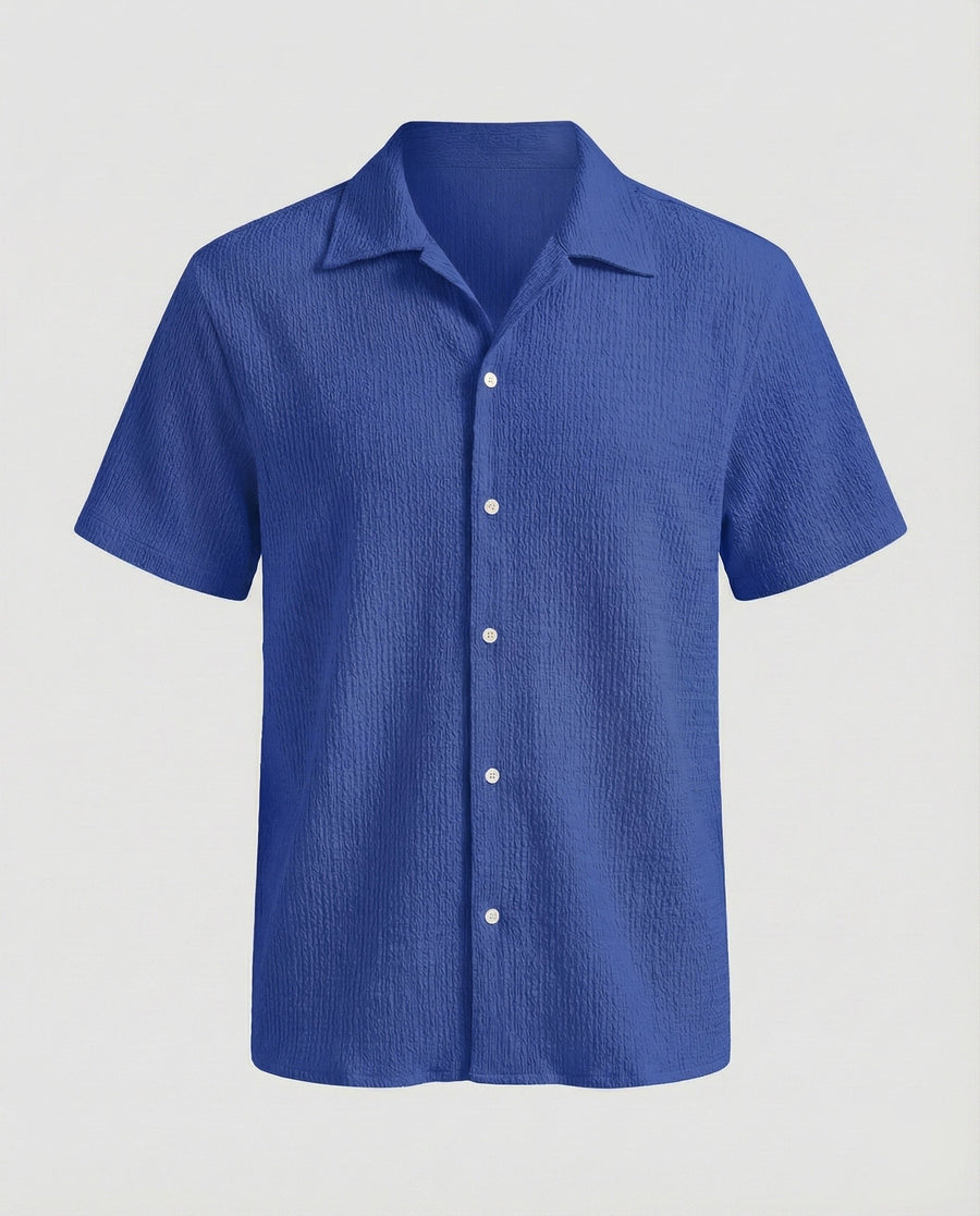Augustin Shirt with Short Sleeve in Blue