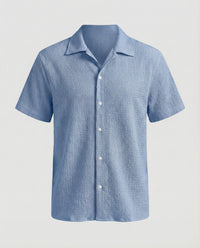 Augustin Shirt with Short Sleeve in Light Blue
