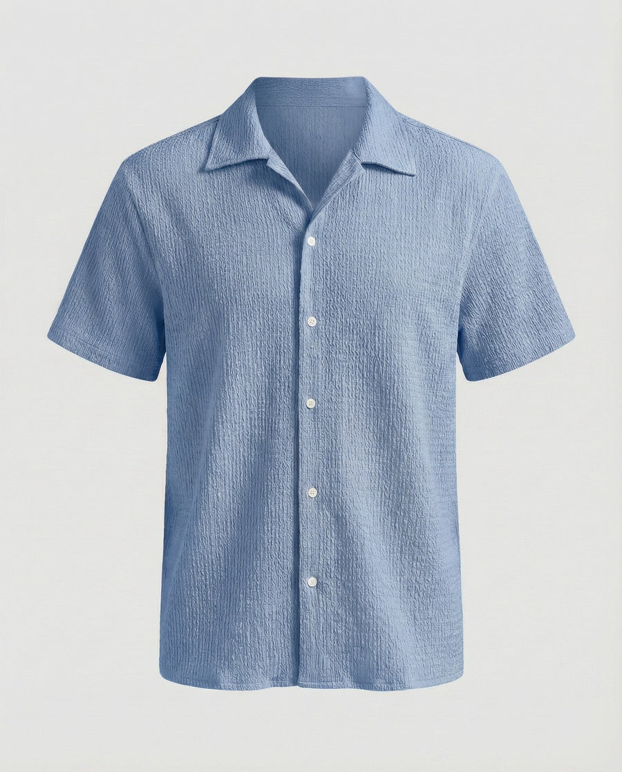 Augustin Shirt with Short Sleeve in Light Blue