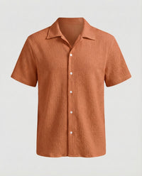 Augustin Shirt with Short Sleeve in Orange