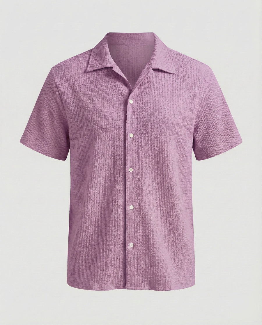 Augustin Shirt with Short Sleeve in Purple