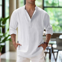 Augustin Shirt with V-Neck in White