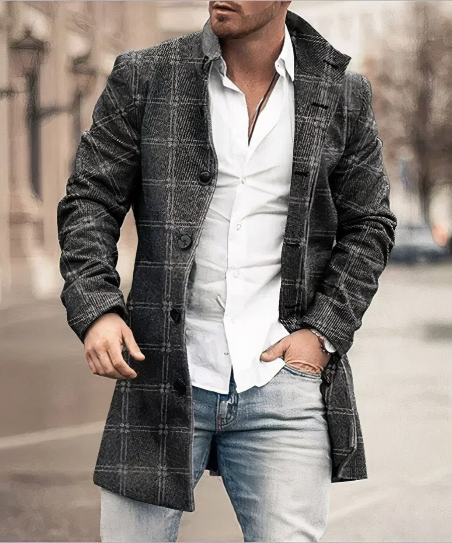 Augustin Trench Coat in Dark Grey