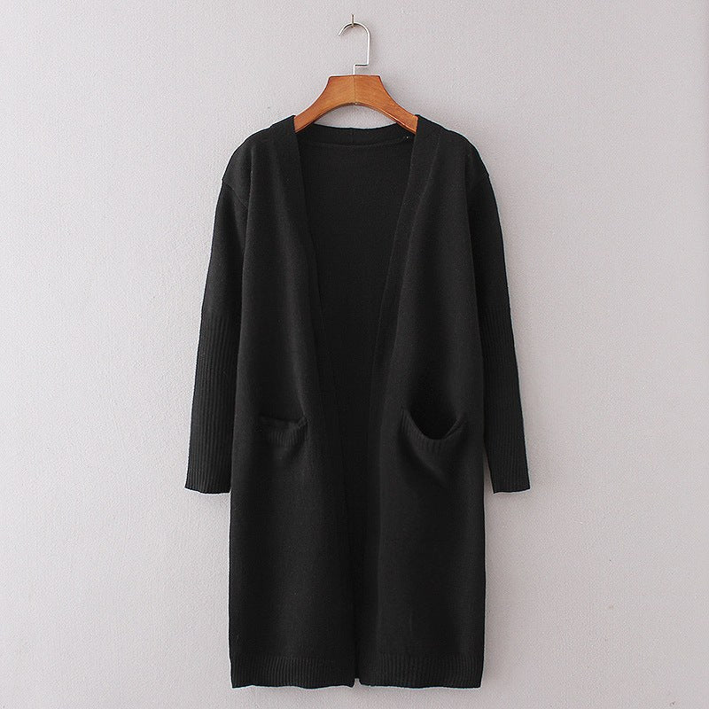 Aurelia Knit Cardigan with Pockets in Black