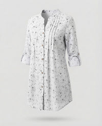 Aurelia Linen Blend Dress in White