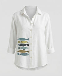 Aurelia Linen Shirt in White
