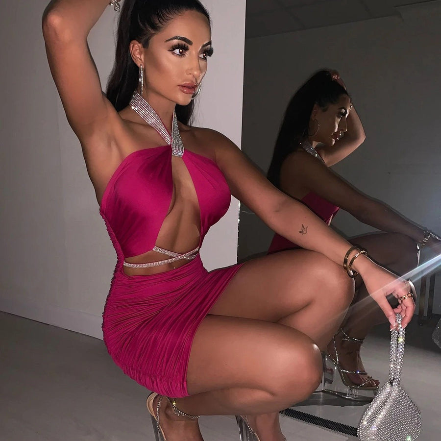 Aurelia Mini Dress in Purple