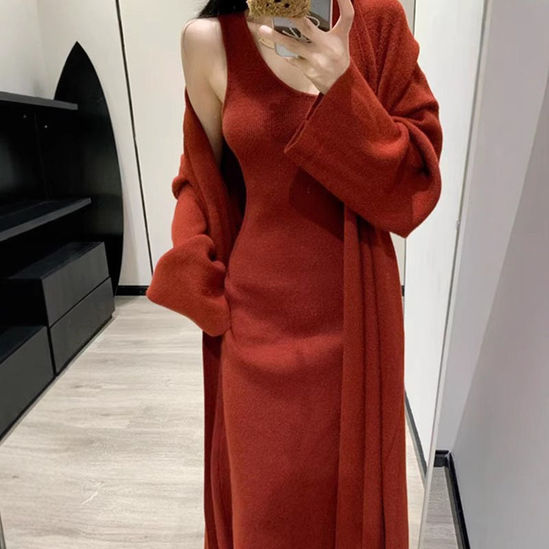 Aurora Elegant Knit Coat with Pockets