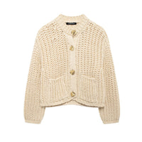 Aurora Knit Cardigan in Apricot