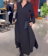 Aurora Maxi Dress with Pockets in Black