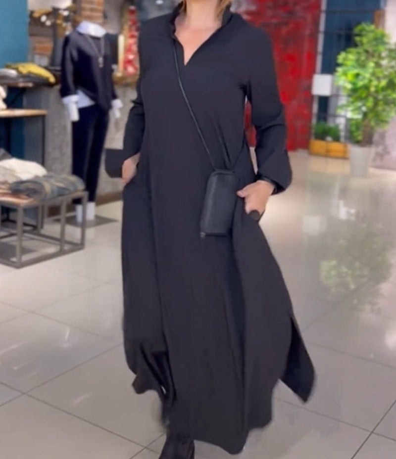 Aurora Maxi Dress with Pockets in Black