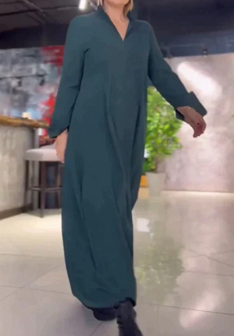Aurora Maxi Dress with Pockets in Green