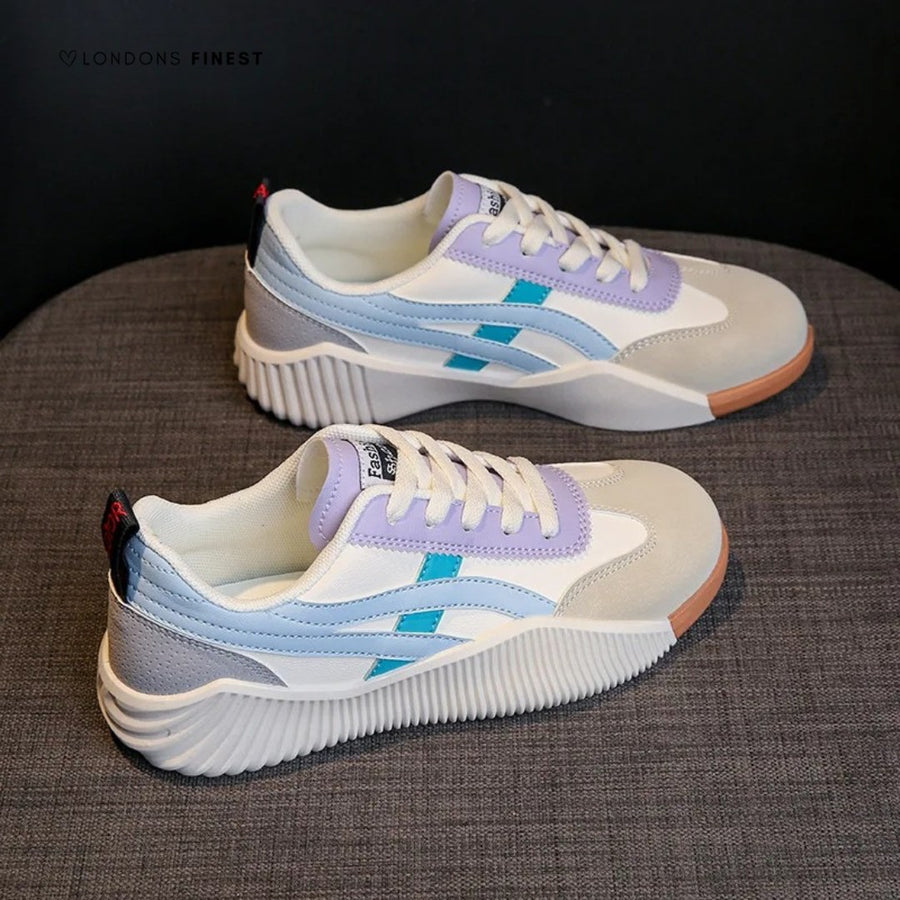 Aurore Women's Lace-Up Sneakers in Blue