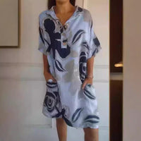 Ava Airy Dress with Pockets in White