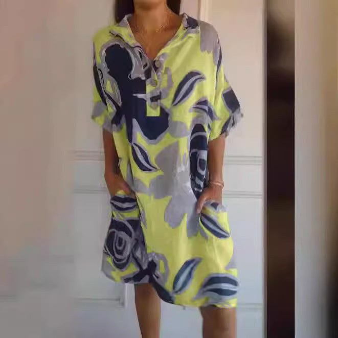 Ava Airy Dress with Pockets in White
