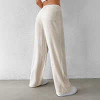 Ava Linen Trousers with Elastic Waist and Pockets