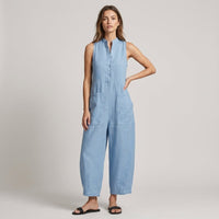 Ava Wide Leg Jumpsuit in Powder Blue
