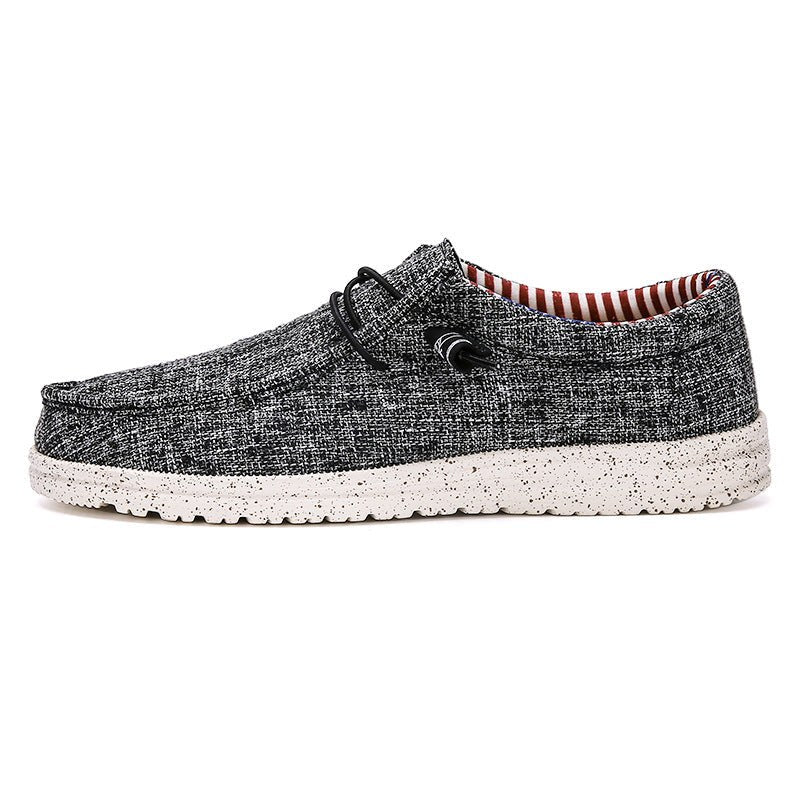 Aveline Comfortable Linen Shoes in Black