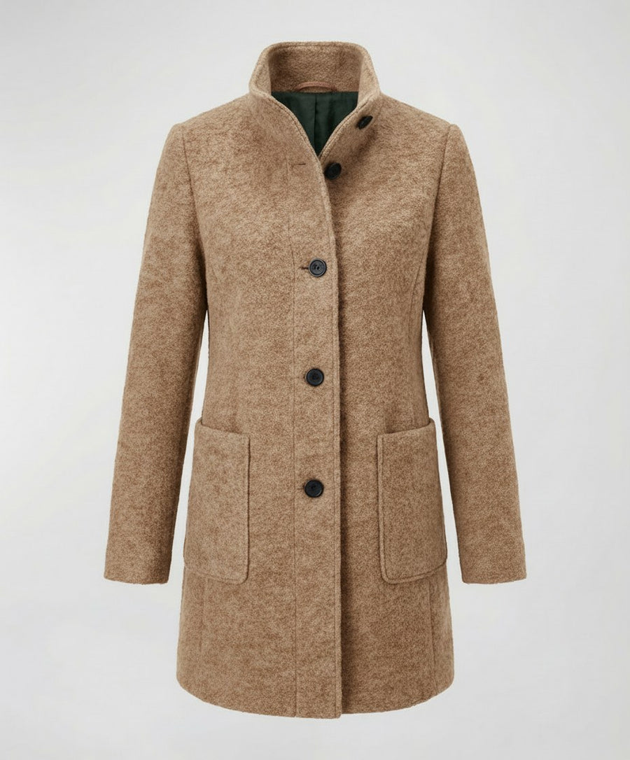 Aveline Elegant Coat in Brown