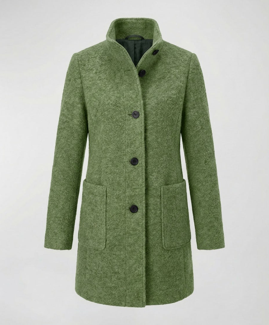 Aveline Elegant Coat in Light Green
