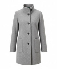 Aveline Elegant Coat in Light Grey