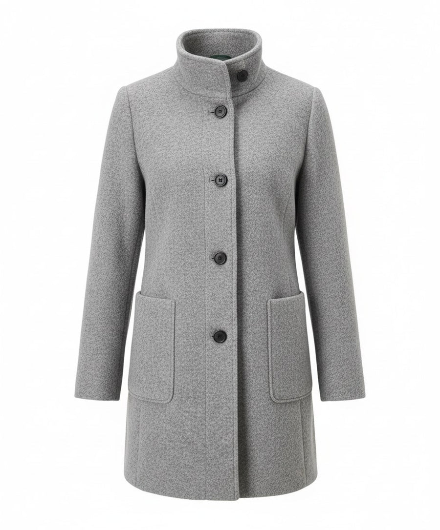 Aveline Elegant Coat in Light Grey