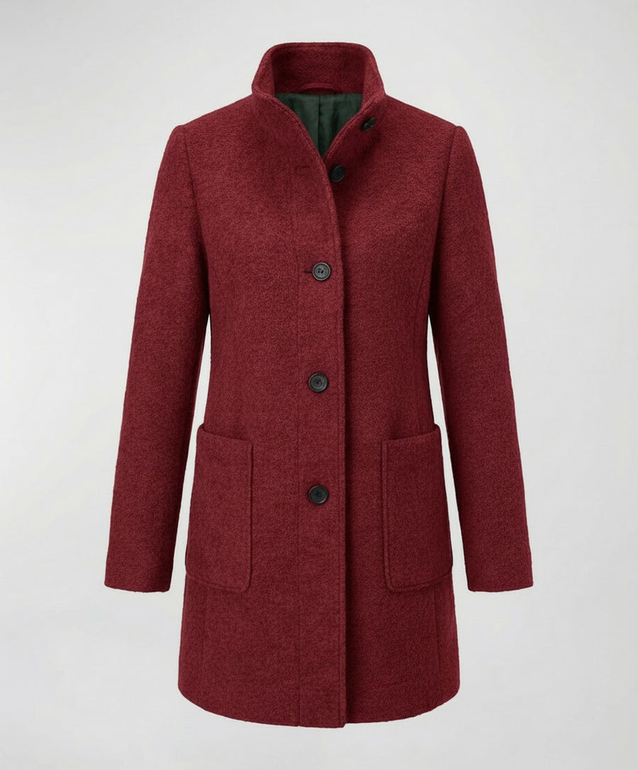 Aveline Elegant Coat in Red